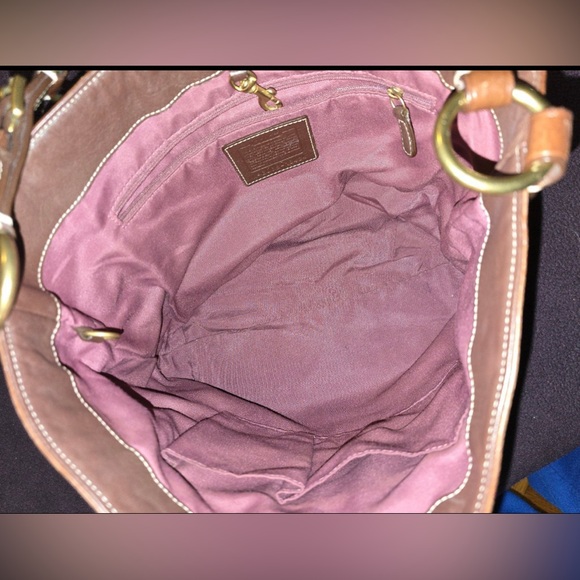 Coach Holiday Leather MultiColor Patchwork Shoulder Bag Tote 10434 - Picture 4 of 5